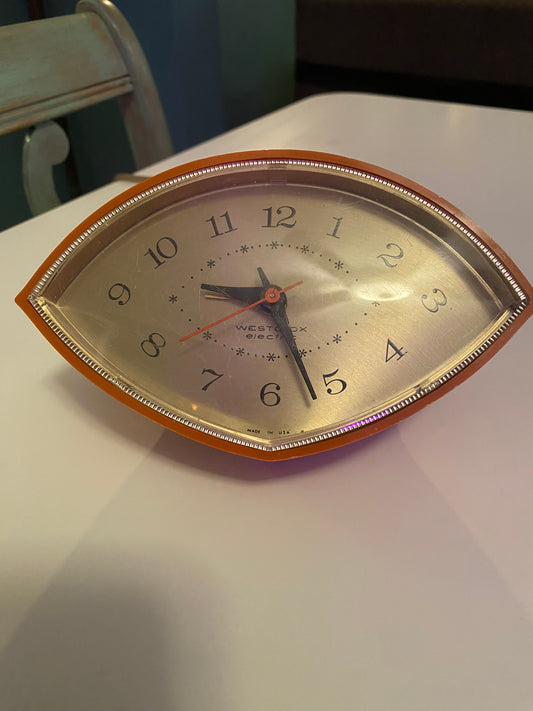 Vintage Westclox Cat-eye Shaped Clock