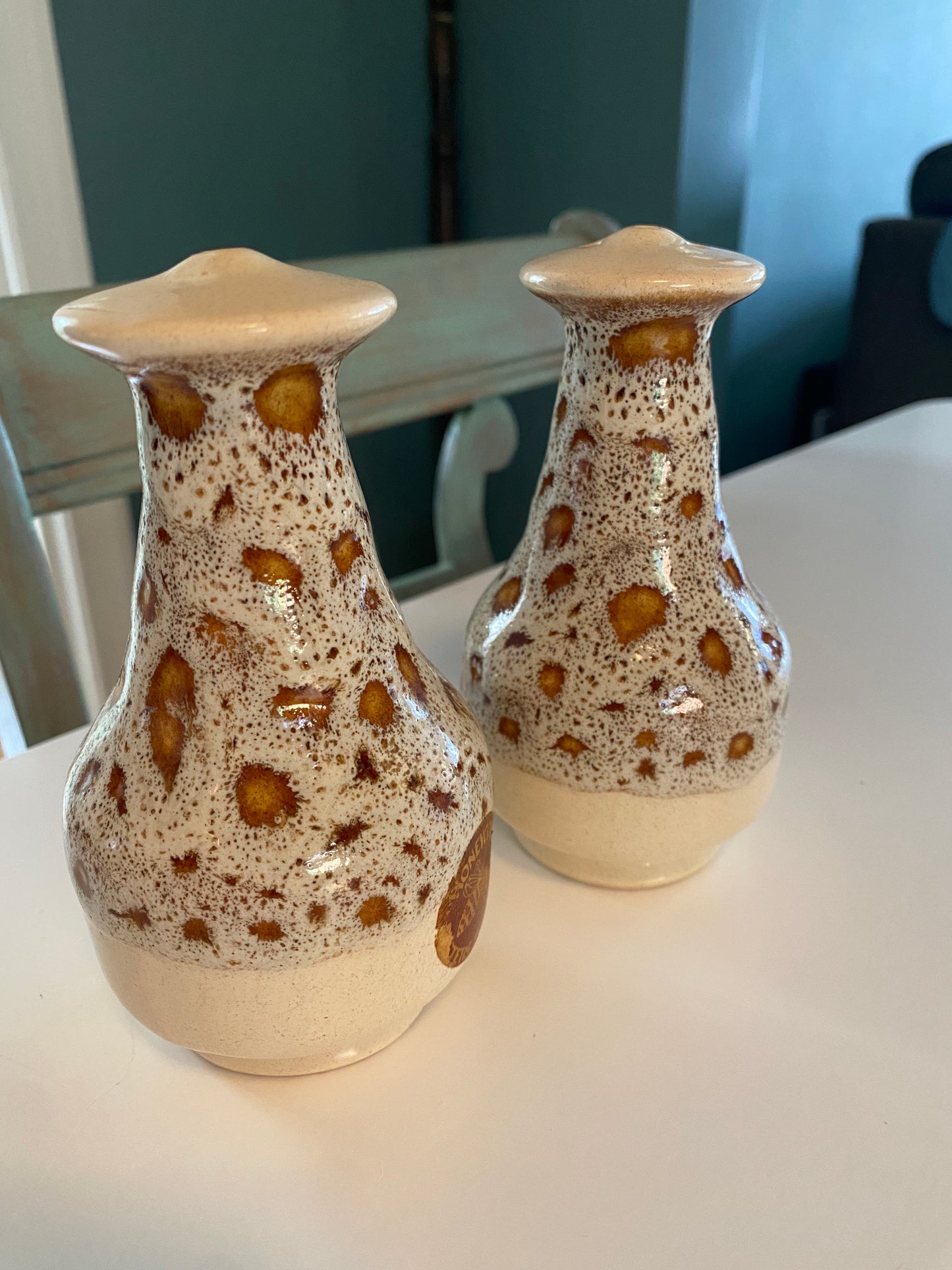 Vintage Ceramic Salt & Pepper Shakers (Fosters Pottery)