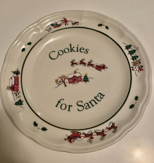 Cookies for Santa Plate (Pfaltzgraff Snow Village)