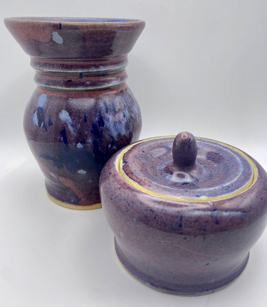 Handmade Purple Glazed Pottery