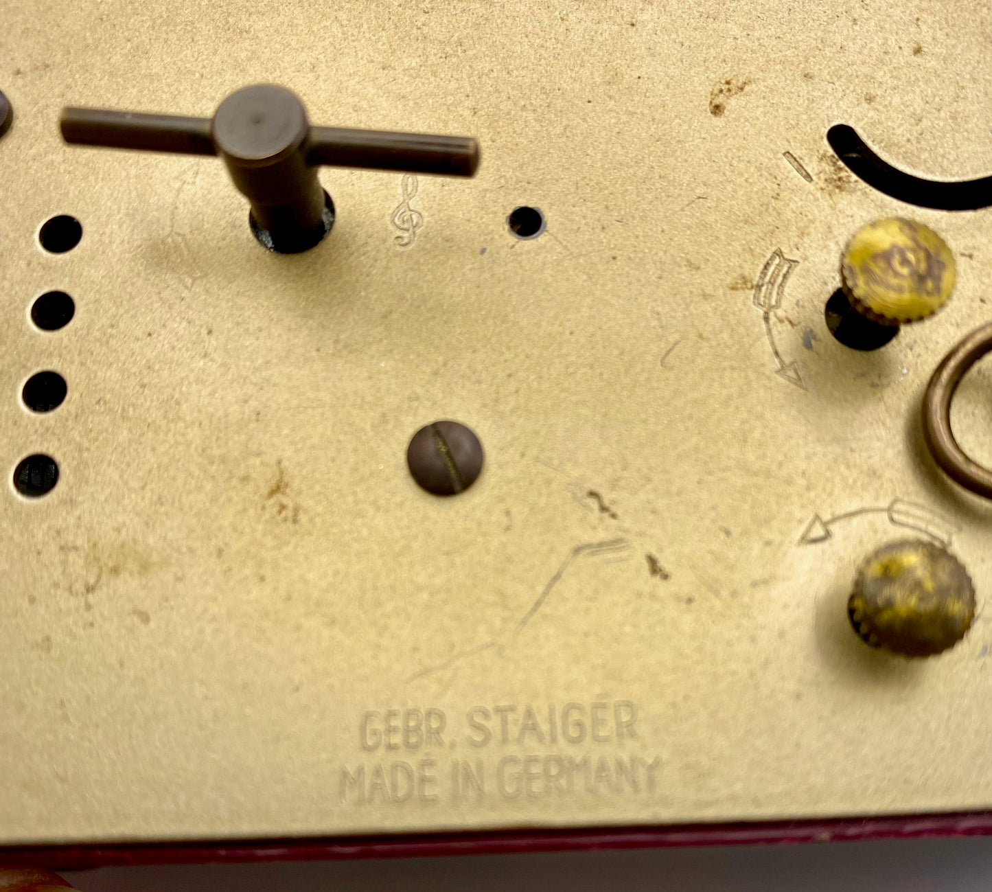 Vintage Musical Clock (Gebr Staiger)